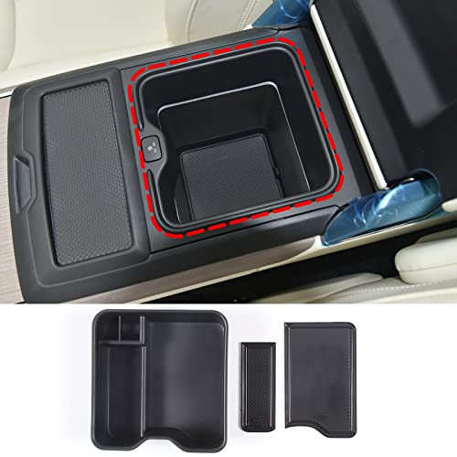 Sauicemy Car Storage Tray, Built-in Console Box, Insert Tray, Center Console Tray, Armrest Box Storage, Phone Tray, Storage Box, Small Item Storage, O