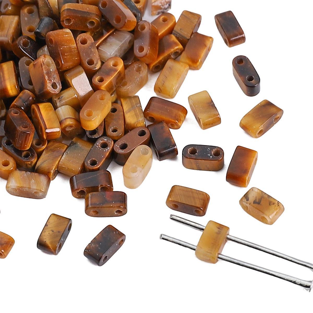 

Браслет из натуральных геометрических бусин из агата своими руками: Простые модные украшения Tiger stone, about 5x2mm, 10 pieces/pack коричневый