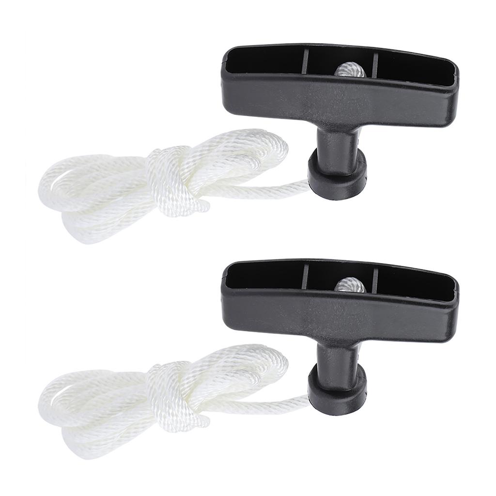 2pcs Lawnmower Recoil Pull Starter Handle 1.5m Cord Rope Mower Accessories