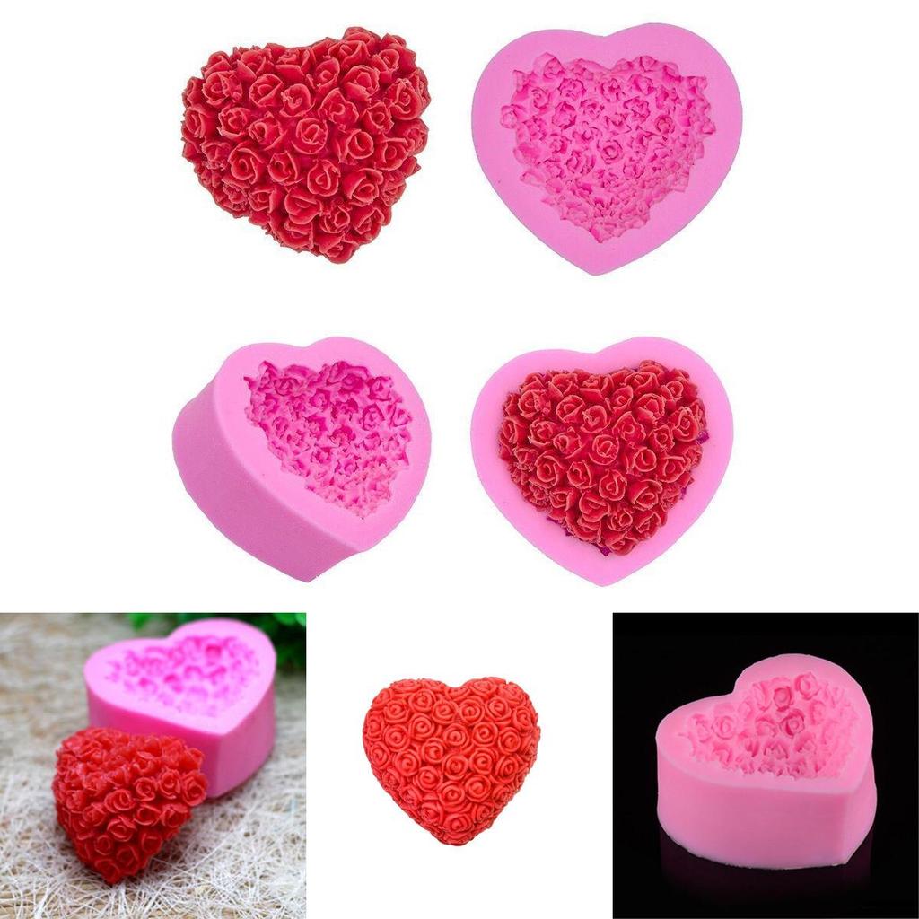 3d Rose Flower Baking Maker Tool Silicone Fondant Cake Chocolate Sugarcraft Mold