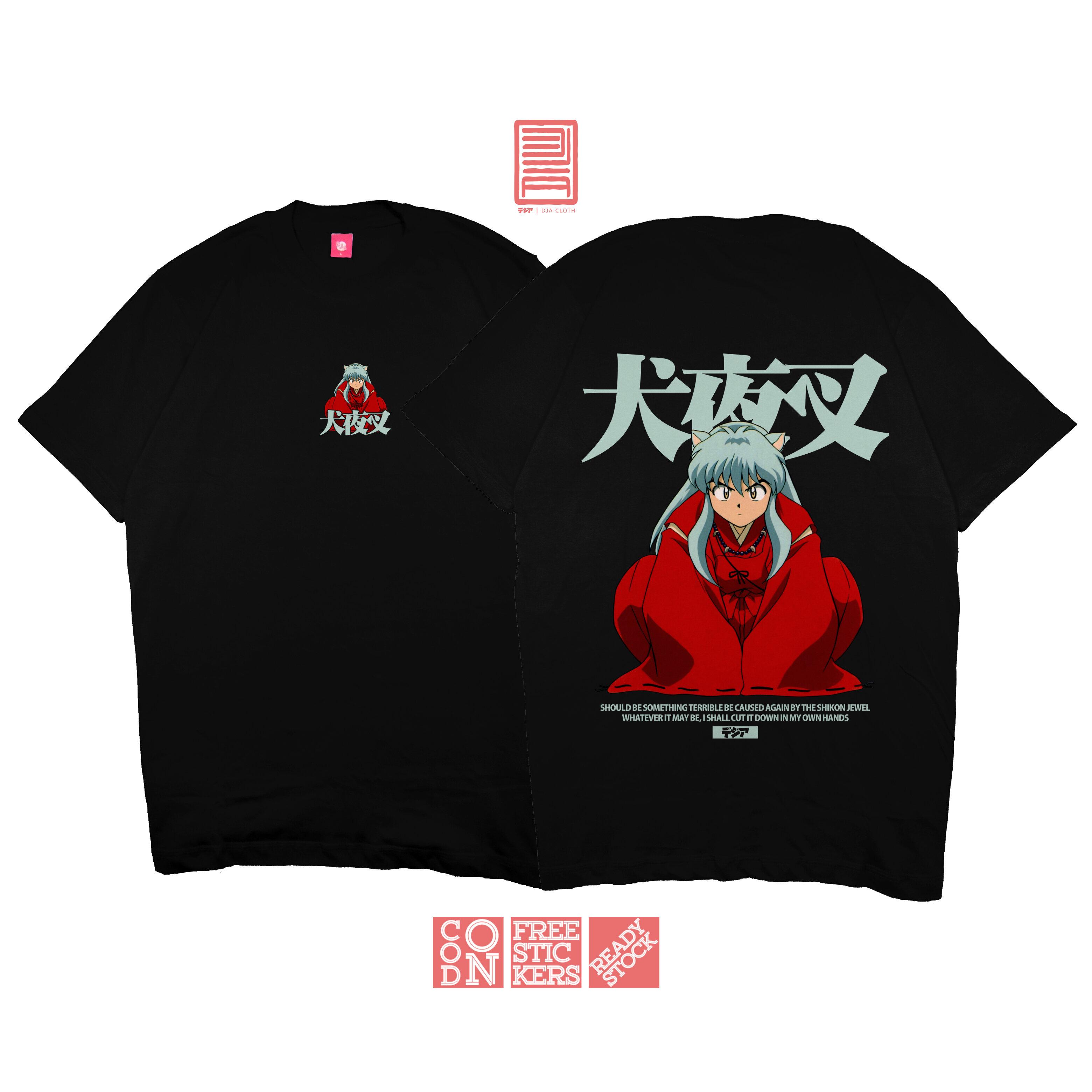Kaos Inuyasha Shikon No Tama Kagome Higurashi Kikyo Baju Jepang Anime Unisexga Tshirt Dja Cloth S
