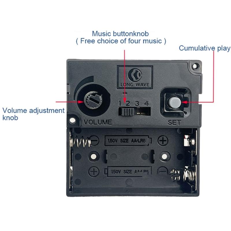 Mechanizm Kwarcowy Zegar Wahadłowy DIY Zestawy Naprawcze Zamienne z Melodiami Kurantami Pudełko Klakson Akcesoria