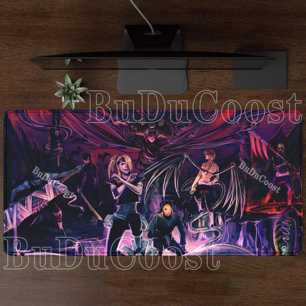 HD Printing Aakatsuki Naruto Mouse Pad Gaming Office Accessories Computer Keyboard Anime Non-slip Desk Mat Overlock XXL Mousepad