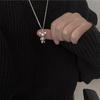 S925 Silver Retro Circle Necklace – Women's Elegant Clavicle Chain, Light Luxury Trendy Sweater Accessory
