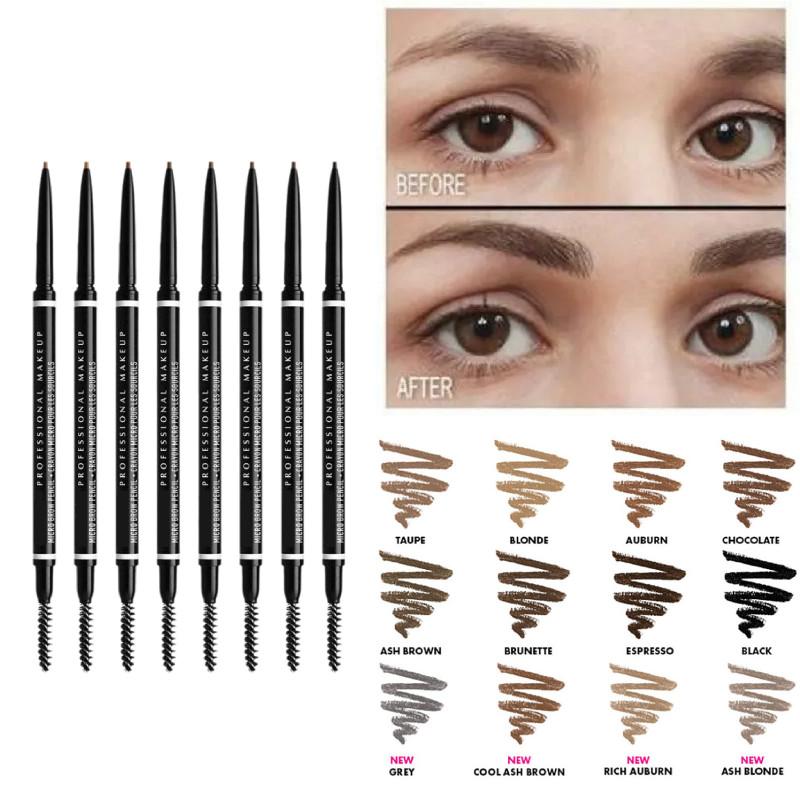 Micro Eye Brow Pencil Dual-ended Precision Brow Pencil For Natural Long-lasting Look
