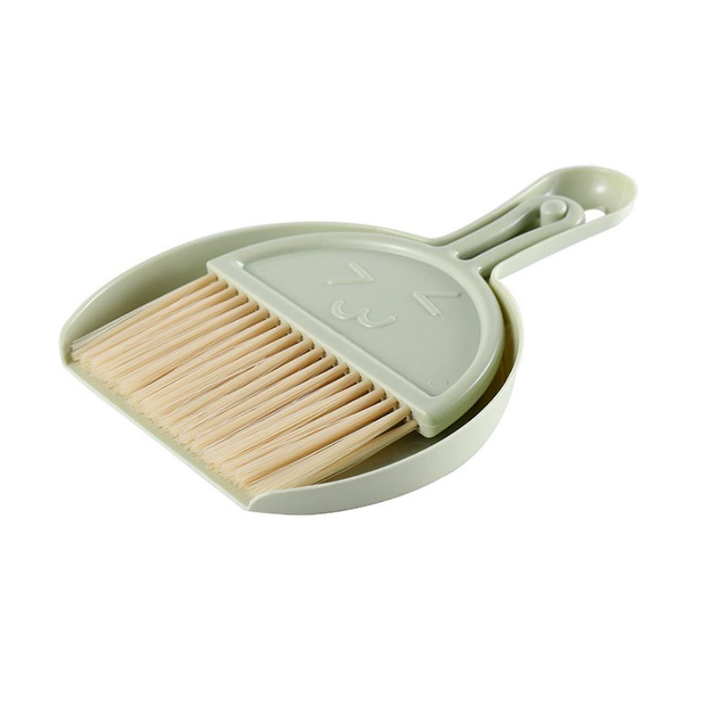 Mini Broom Dustpan Set Smile Face Plastic Handheld Efficient Cleaning Portable Tiny Brush Dustpan