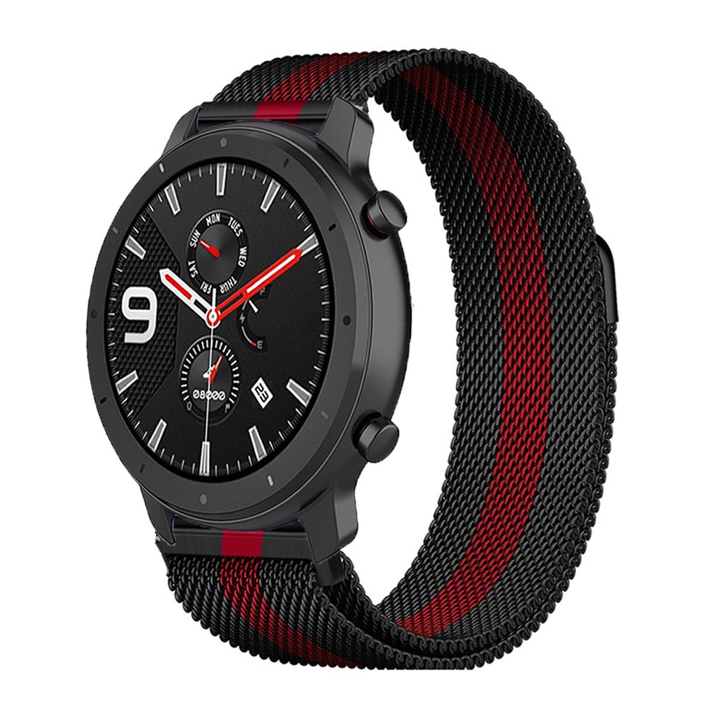 20mm 22mm Magnetic Milanese Strap for Amazfit Active 2/GTS 4 3 mini/GTR 47mm Metal Wristband for Amazfit Balance 2 1/Bip 6 Belt
