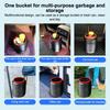 Space-saving 4L Portable Foldable Car Trash Cans with Telescopic Feature