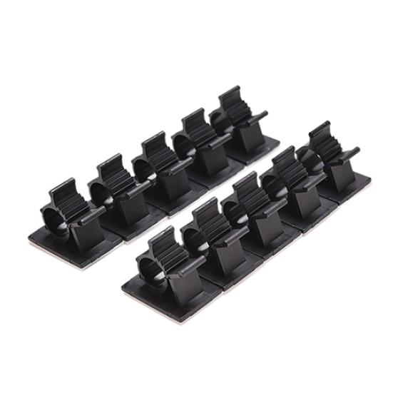 10Pcs Adhesive Backed Nylon Adjustable Cable Clips 16mm Wire Clamps Organizers