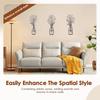 3 Pcs Metal Flower Wall Pendant Waterproof Metal Flower Wall Art with Screw for Living Room Bedroom Bathroom and Home Decoration