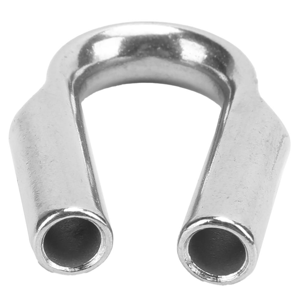 4pcs Antirust Stainless Steel Thimbles Durable Heavy Duty Thimble Wire Rope Thimble For Marine Use