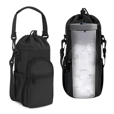 32oz 40oz Insulated Water Bottle Carrier Sling Bag with Phone Pocket Crossbody Gym Bag Water Bottle Holder with Adjustable Strap