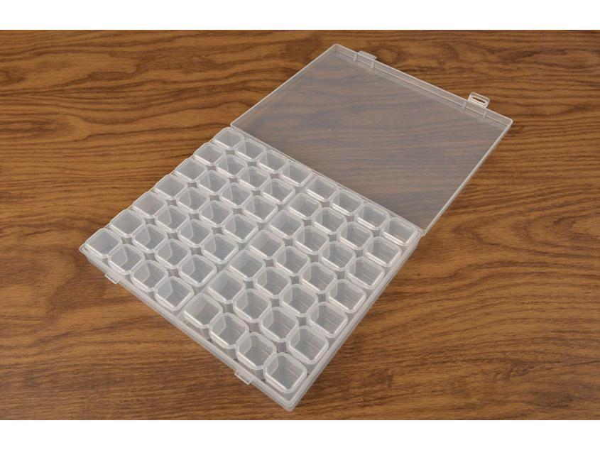 Portable 56-Compartment Two-Week Pill & Nail Art Storage Box