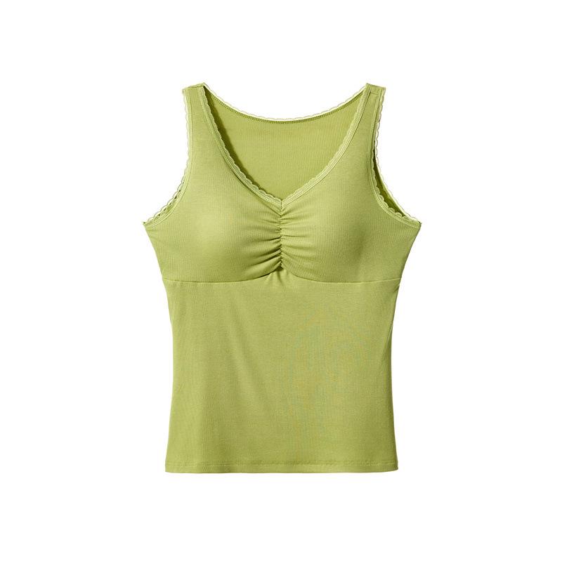 

Women s Seamless Slimming Vest with Integrated Chest Pads - Nude-feel, Simple, and Elegant for Spring & Summer One Size