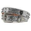 Pu Belt Water Diamond Belt Inlaid With Full Diamond Skull Accessories Punk Fashion Trend Women's Custom Rhinestone Belt