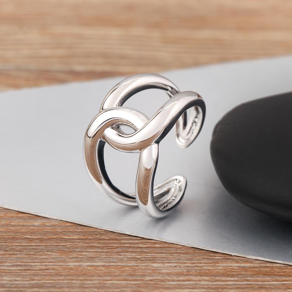 

Nidin New Fashion 6 Styles Single Layer/Multilayer Open Rings Adjustable For Female Male Hollow Design Finger Jewelry Fine Gifts resizable