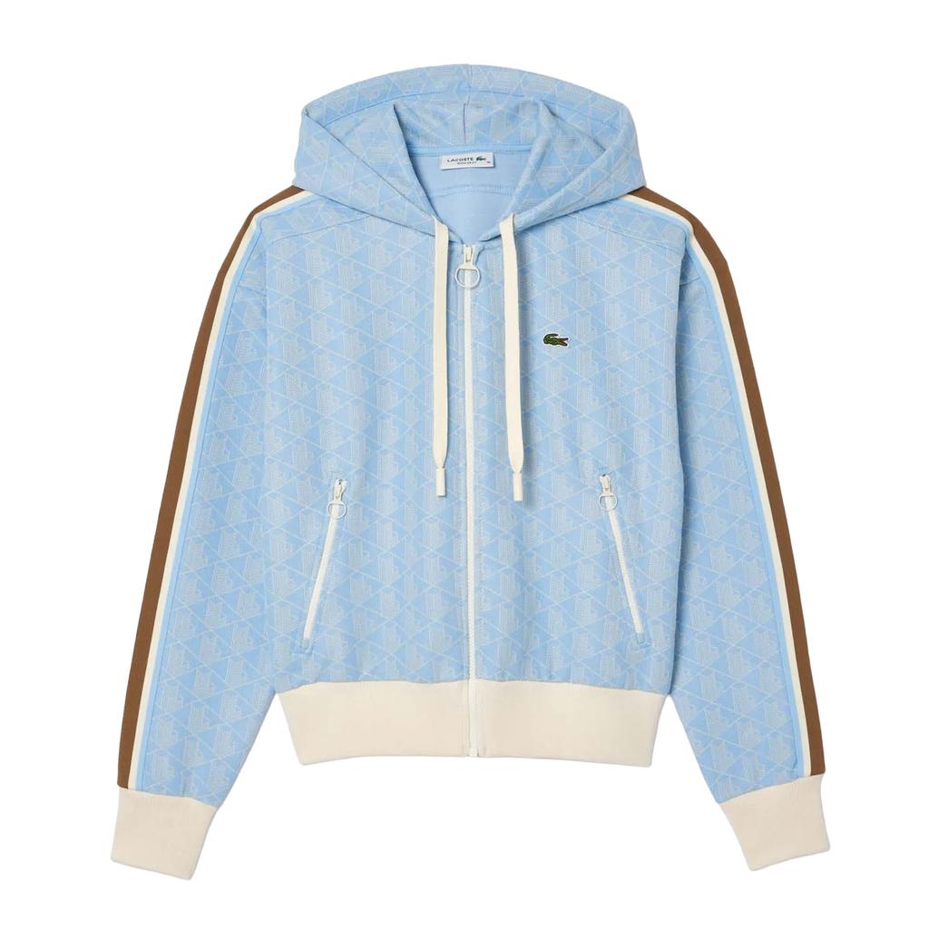 Lacoste Womens/Ladies Jacquard Monogram Full Zip Hoodie