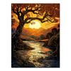 Landscape Sunset Diamond Painting Complete Kit DIY Mosaic Embroidery Hobby Handicraft Painting for Home Wall Decoration