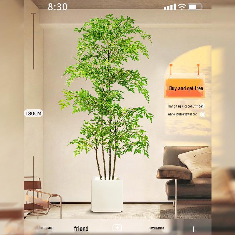 Nandina Luxury Artificial Tree - Indoor Floor Decoration & Bionic Green Plant Potted Ornament