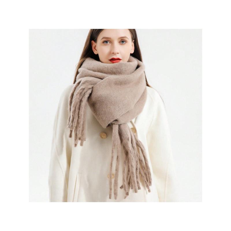 New Solid Color Imitation Cashmere Scarf for Women Candy Color Soft Student Couple Warm Scarf Shawl