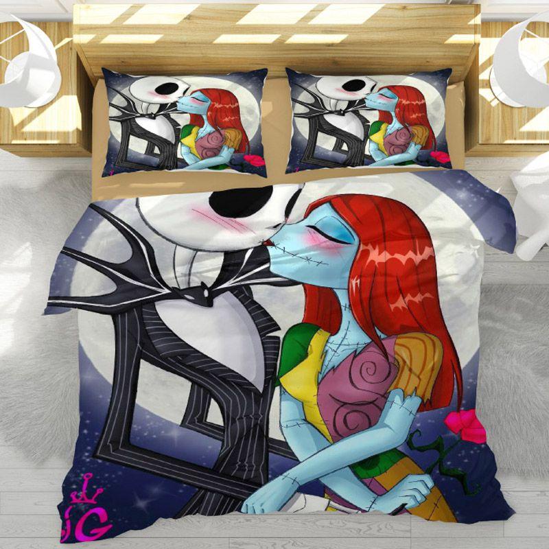 Luxuriöses 3-teiliges The Nightmare Before Christmas Bettwäscheset für ultimativen Komfort