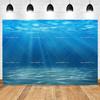 Realistic Sunlight Underwater Ocean Backdrop Deep Blue Seabed Design Infant Baby Portrait Studio Photography Background Supplies