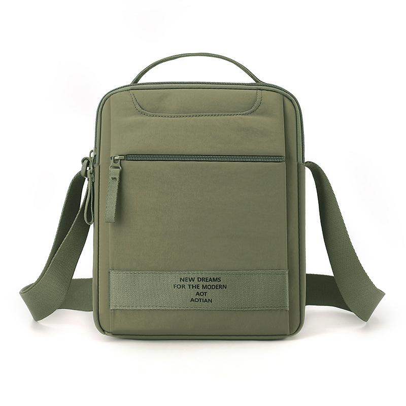 Nylonová crossbody taška s horním uchem a přední kapsou na zip pro muže i ženy pro každodenní použití