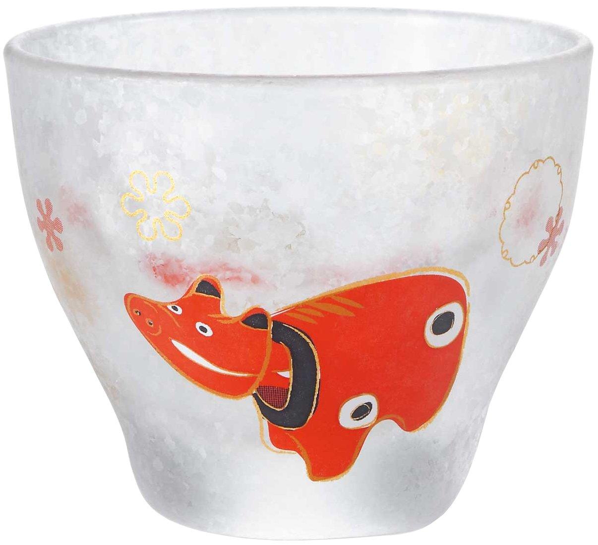 

Adelia Sake Cup Happy Zodiac Ox 90ml Made in Japan Comes in a Cosmetic Box Birthday Gift Present 6015 [Choko/Ochoko/Sake Glass]
