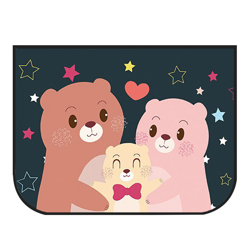 Car Magnetic Curtain In The Car Window Sunshade Cover Cartoon Universal Side Window Sunshade UV Protection For Kid Baby Children