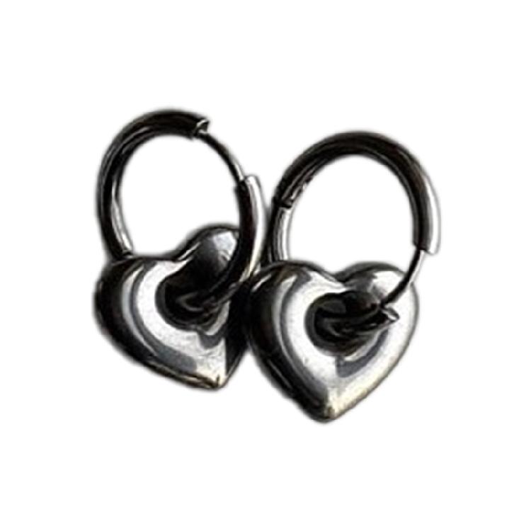 Eye Catching Hoop Earrings Stainless Steel Plum Blossom/Star/Moon/Heart Earring
