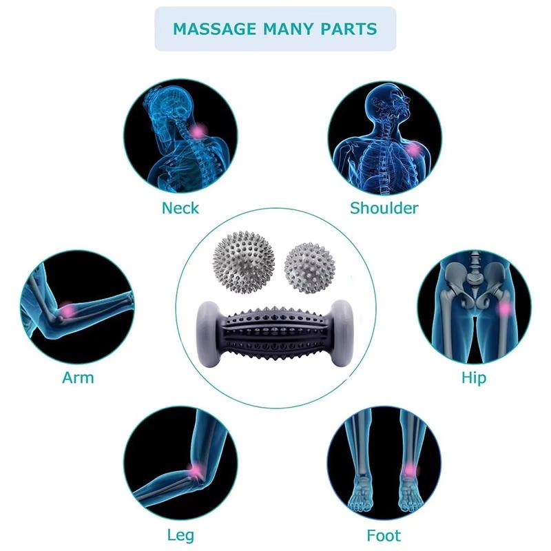 Massage Ball Foot Roller Spiky Lacrosse Balls Relieve Hand Shoulder Leg Plantar Fasciitis Heel Feet Arch Deep Tissue Massage
