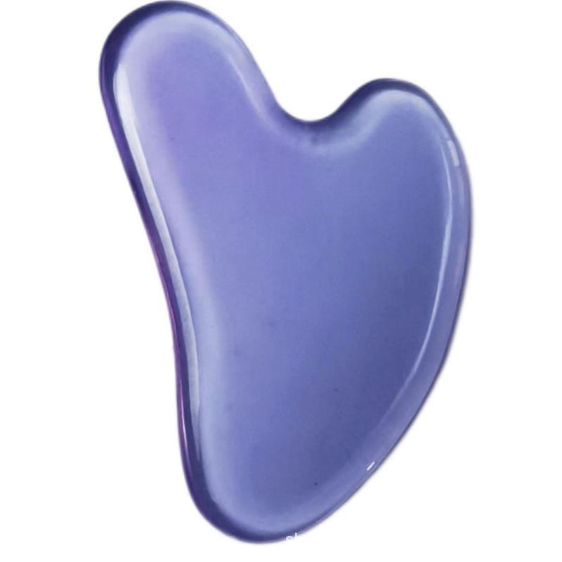 Heart-Shaped Rose Quartz Dual Roller & Massage Board Set - Non-Jade White Facial Tool