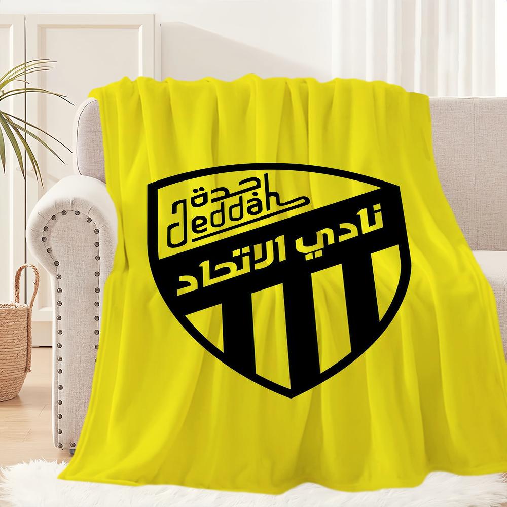 Al-Ittihad Club Football Blanket Blanket for Couch Sofa Travel Home Hiking Picni Bed Beding Flannel Blanket birthday gift
