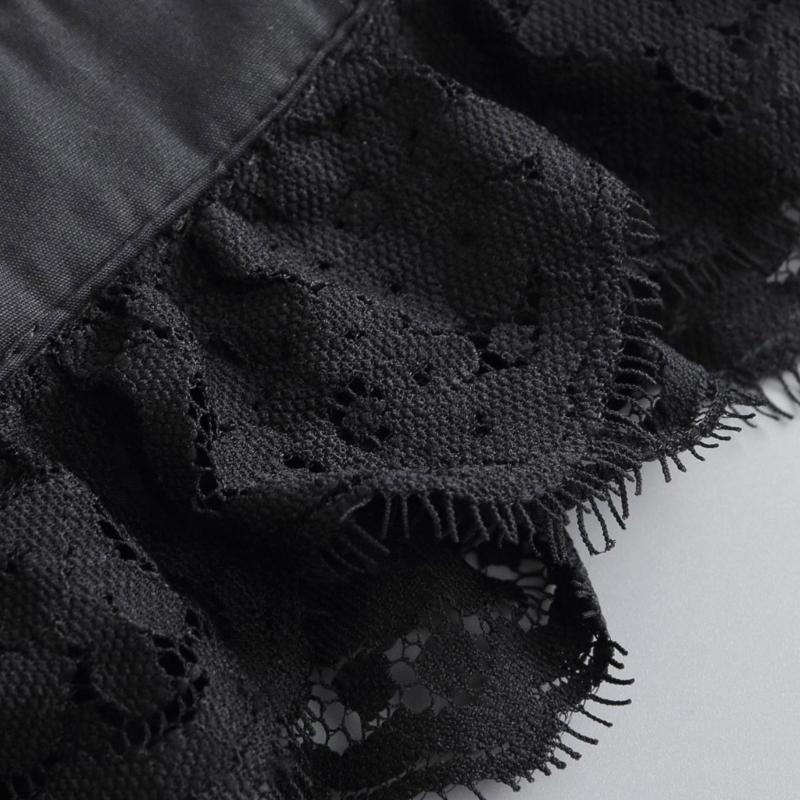 Women Faux Collar Eyelash Flower Lace Detachable Blouse Collar Necklace with False Sleeves Cuffs Set Clothing Accessory