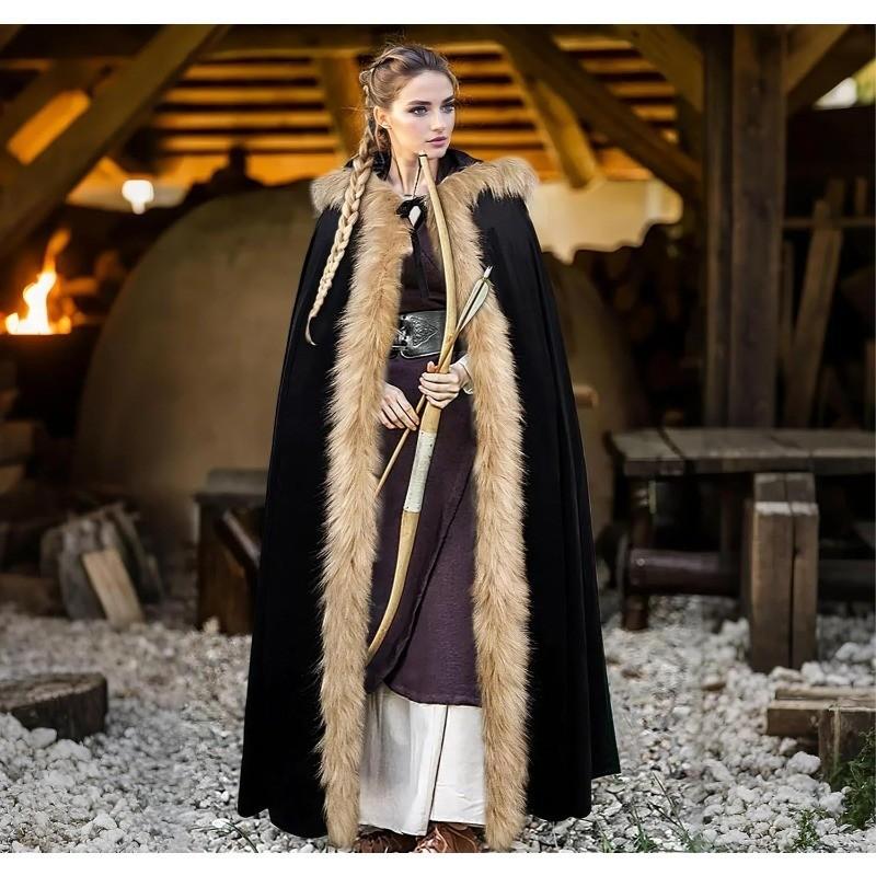 Ethnic Inspired Shawl With Hood For Stage Performances And Cosplay