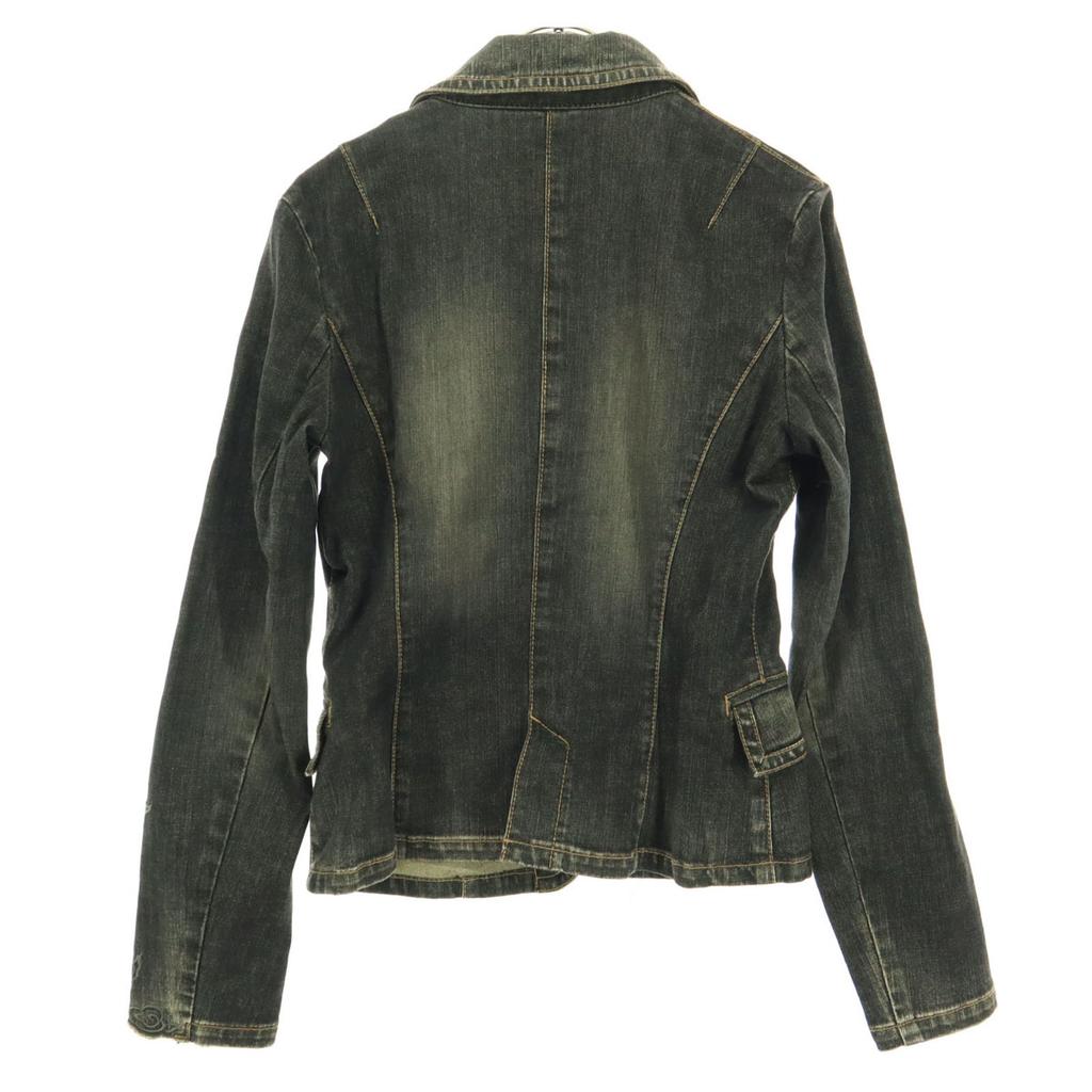 VIVIENNE TAM made in Japan embroidery Long sleeve Denim Jacket gray Women Used