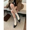 Less powder~ Xiaoxiangfeng camellia velvet beautiful single shoes style shoes