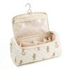 Women Floral Printed Cosmetic Bag Large Capacity Bath Travel Makeup Case Hair Dryer Toiletry Storage Bag Portable Organizer