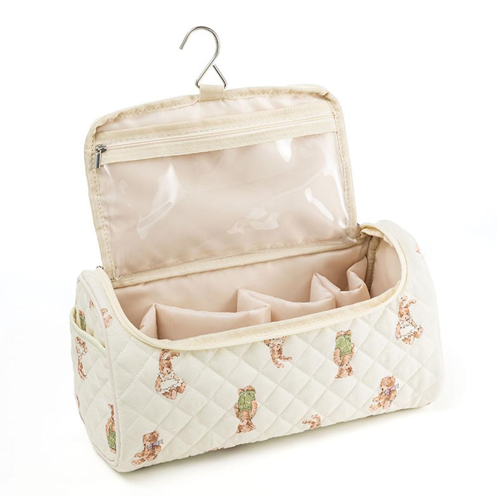 Floral Printed Cosmetic Bag Large Capacity Travel Makeup Case Toiletry Organizer Bag for Women Girls Travel