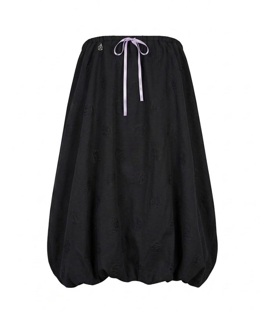 Faike Dot Balloon Multi Skirt_Black