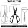 1/2/3Pcs Kitchen Scissors Ergonomic Stainless Steel Scissors Multi-Purpose Chicken Bone Fish Vegetable Meat Scissors for Cooking