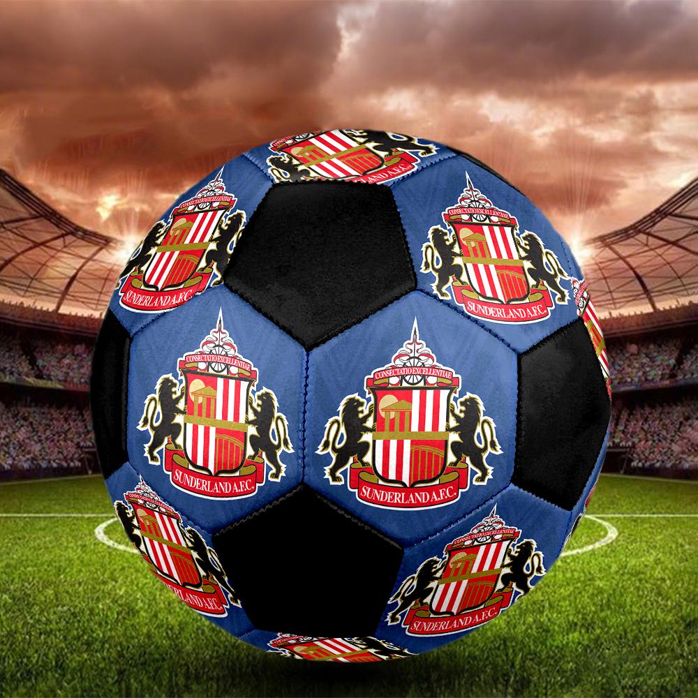 SIZE 5 Sunderland AFC Soccer Ball Colorful All Ages Machine Stitched PVC Competition Ready Durable High-Bounce