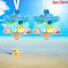1pc/2pcs Snowflake-Shaped Sea Acrylic Keepsake, Sea AcrylicFriendship Christmas Tree Hanging Ornament,Acrylic Friendship Gifts for Best Friends