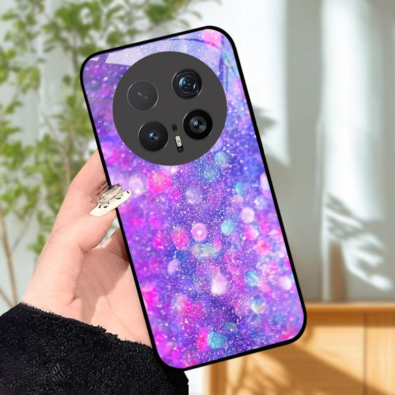 Gehärtetes Glas Handyhülle Für Honor Magic 8 8Pro Luxus Mode Rückseite Abdeckung Für Magic8 Pro Hüllen BKQ-AN00 Stoßfest Cartoon Capa