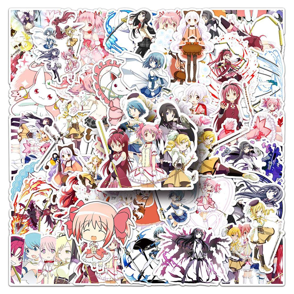10/30/50 Stück Puella Magi Madoka Magica Anime Aufkleber Decals Wasserdicht DIY Gepäck Skateboard Fahrrad Niedlicher Aufkleber Spielzeug Geschenke