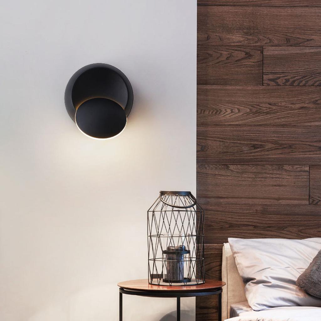 LED Wall Lights Battery Operated Ndoor Aluminum RGB Color Change IR Remote Control 360 degrees Rotatable Circular