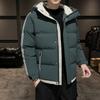 Baumwollkleidung Herren Winter Kapuze Gestreift Verdickung Baumwolljacke Trend Brot Kleidung Baumwolljacke Herren Mode Freizeitjacke