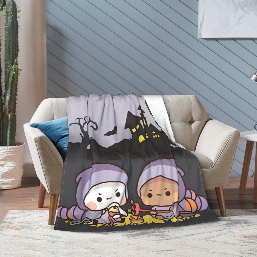 Bubu Dudu Throw Blanket for Couch Soft Cozy Plush Blanket Kawaill Couple Bears 50x60 Inches Multi-size Bedspread for All Seasons