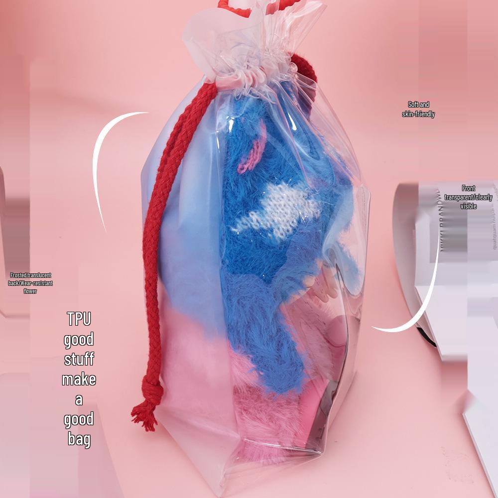 4.0 Heart Silicone Outdoor Doll Storage Case - Transparent, Dustproof, 20cm Protective Pouch