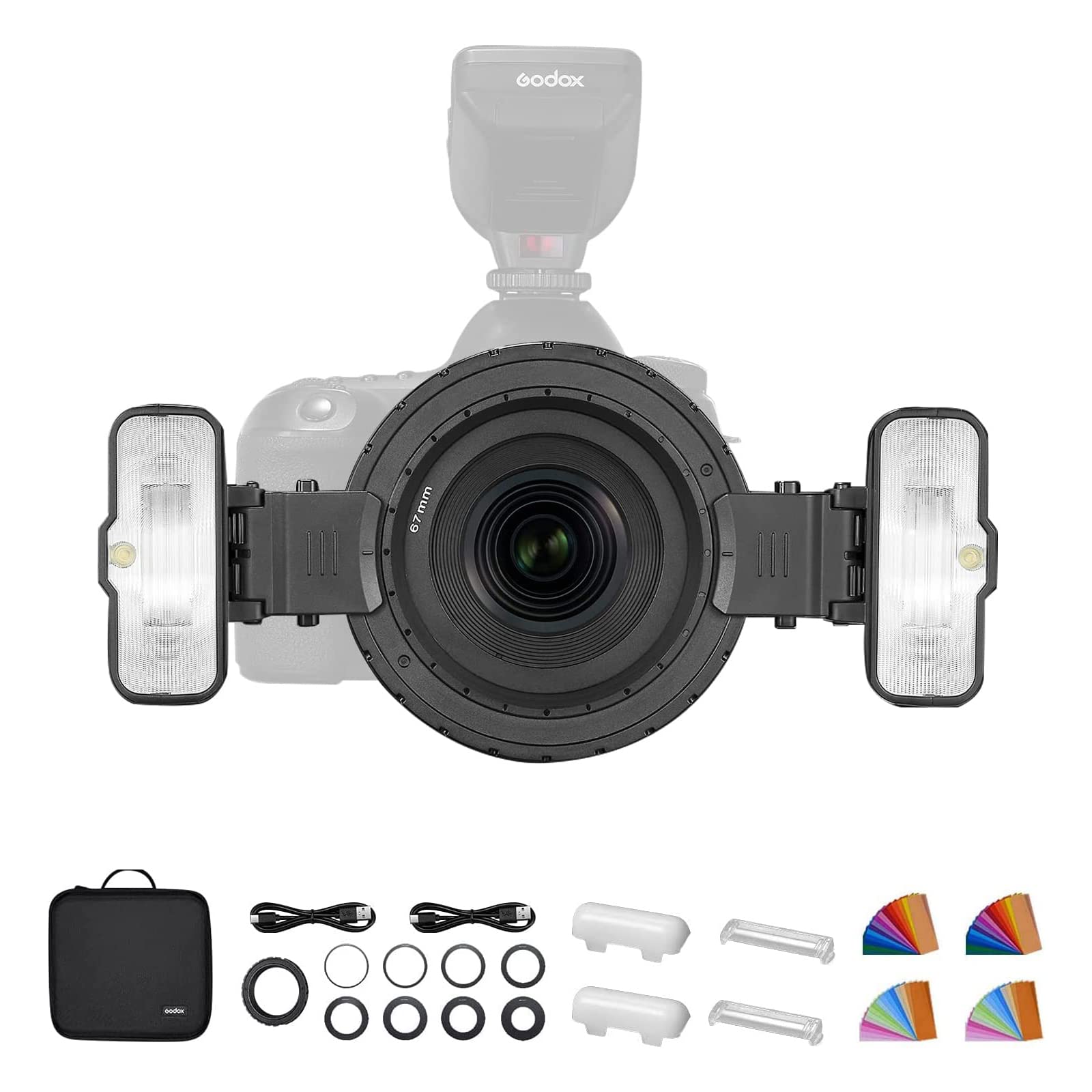 

Godox Macro Flash Set TTL Recycle Time Wide Interchangeability Macro Photography MF12-K2 2.4G 0.01-1.7 [Item]